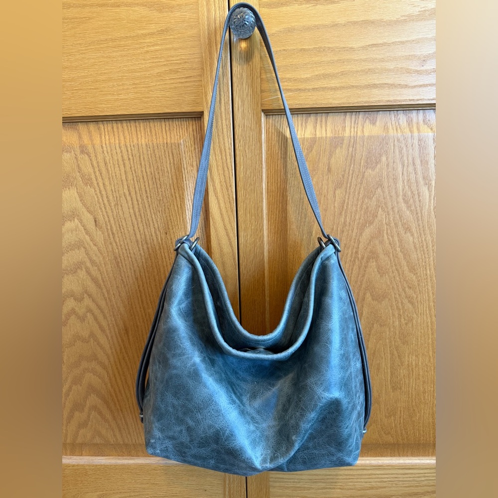 Rough & Tumble Cadet Blue and Granite Large EW Boho
